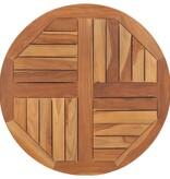VidaXL Tafelblad rond 2,5 cm 70 cm massief teakhout