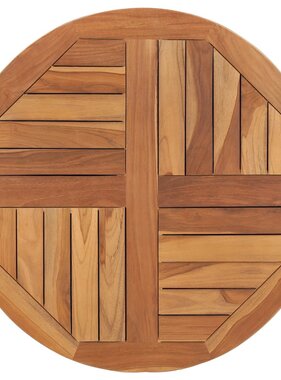 VidaXL Tafelblad rond 2,5 cm 70 cm massief teakhout