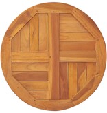 VidaXL Tafelblad rond 2,5 cm 70 cm massief teakhout