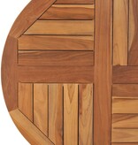 VidaXL Tafelblad rond 2,5 cm 70 cm massief teakhout