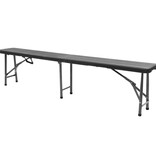 VidaXL Tuinbanken inklapbaar 2 st 180 cm HDPE zwart