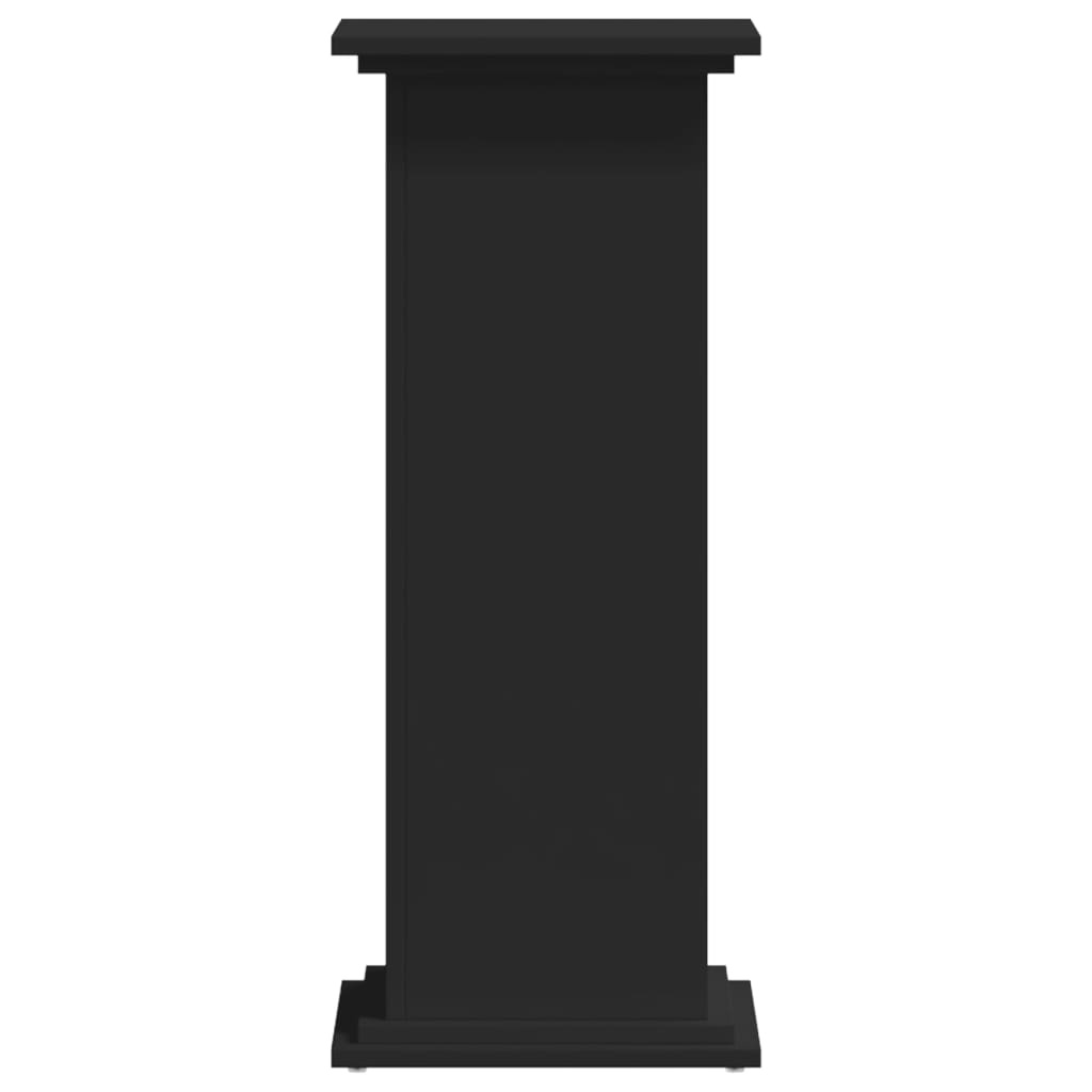 VidaXL Plantenstandaard 33x33x80 cm bewerkt hout zwart