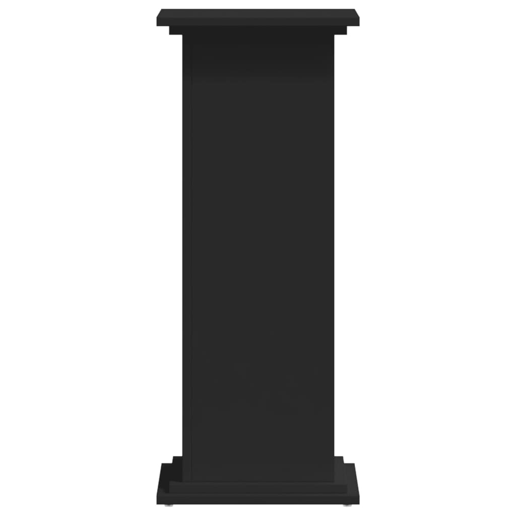 VidaXL Plantenstandaard 33x33x80 cm bewerkt hout zwart