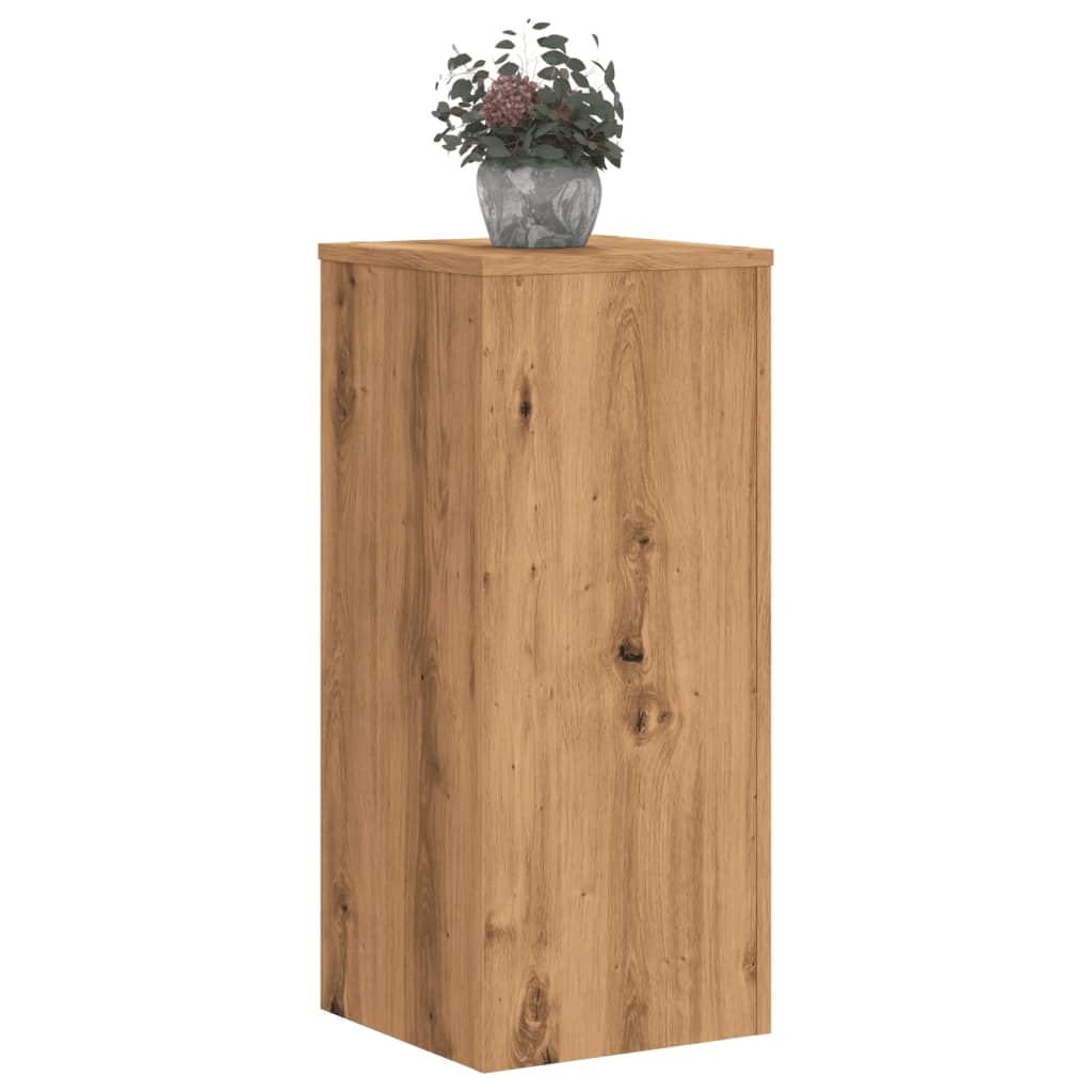 VidaXL Plantenstandaards 2 st 30x30x70 cm hout artisanaal eiken