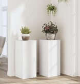 VidaXL Plantenstandaards 2 st 30x30x70 cm bewerkt hout wit