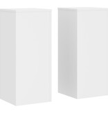 VidaXL Plantenstandaards 2 st 30x30x70 cm bewerkt hout wit