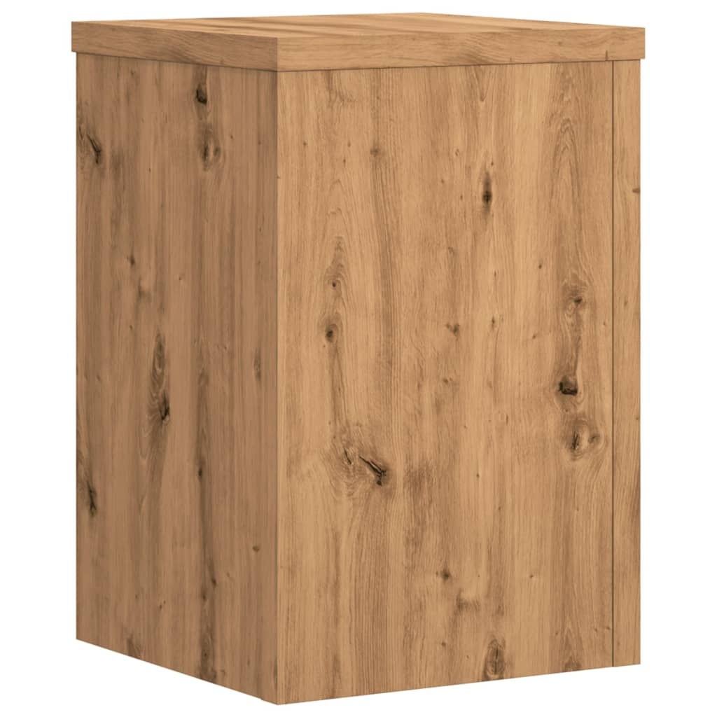 VidaXL Plantenstandaards 2 st 25x25x35 cm hout artisanaal eiken