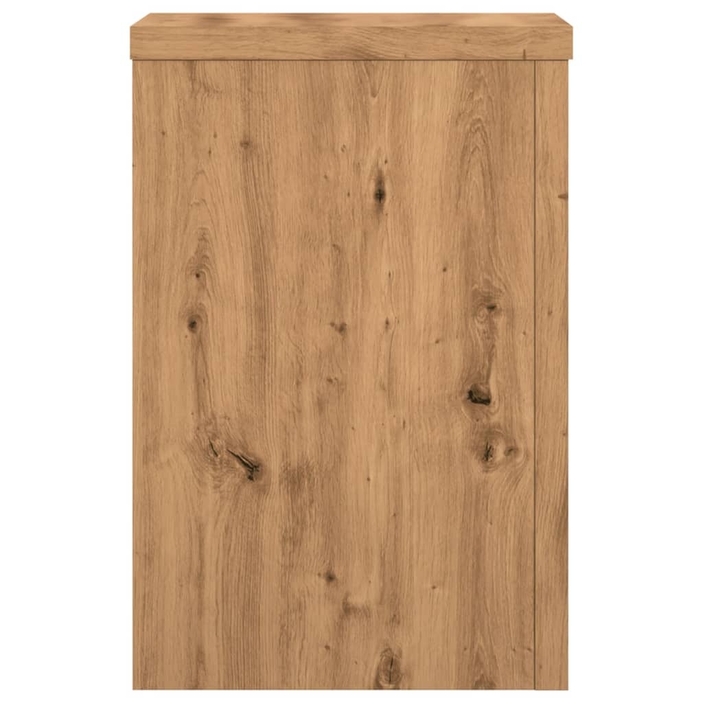 VidaXL Plantenstandaards 2 st 25x25x35 cm hout artisanaal eiken