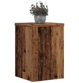 VidaXL Plantenstandaards 2 st 25x25x35 cm bewerkt hout oud houtkleurig