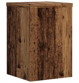 VidaXL Plantenstandaards 2 st 25x25x35 cm bewerkt hout oud houtkleurig