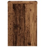 VidaXL Plantenstandaards 2 st 25x25x35 cm bewerkt hout oud houtkleurig