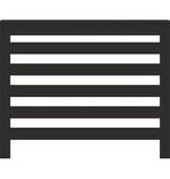 VidaXL Radiatorombouw 104x20x82 cm bewerkt hout zwart