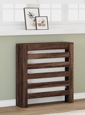 VidaXL Radiatorombouw 78x20x82 cm bewerkt hout bruin eikenkleurig