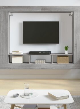 VidaXL Tv-meubel 152x22x113 cm bewerkt hout grijs sonoma eikenkleurig