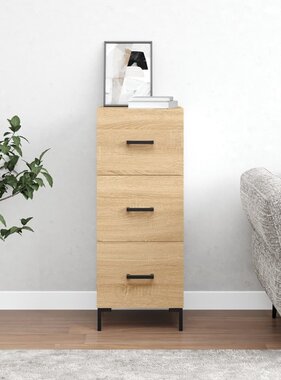VidaXL Dressoir 34,5x34x90 cm bewerkt hout sonoma eiken