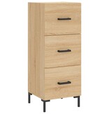 VidaXL Dressoir 34,5x34x90 cm bewerkt hout sonoma eiken