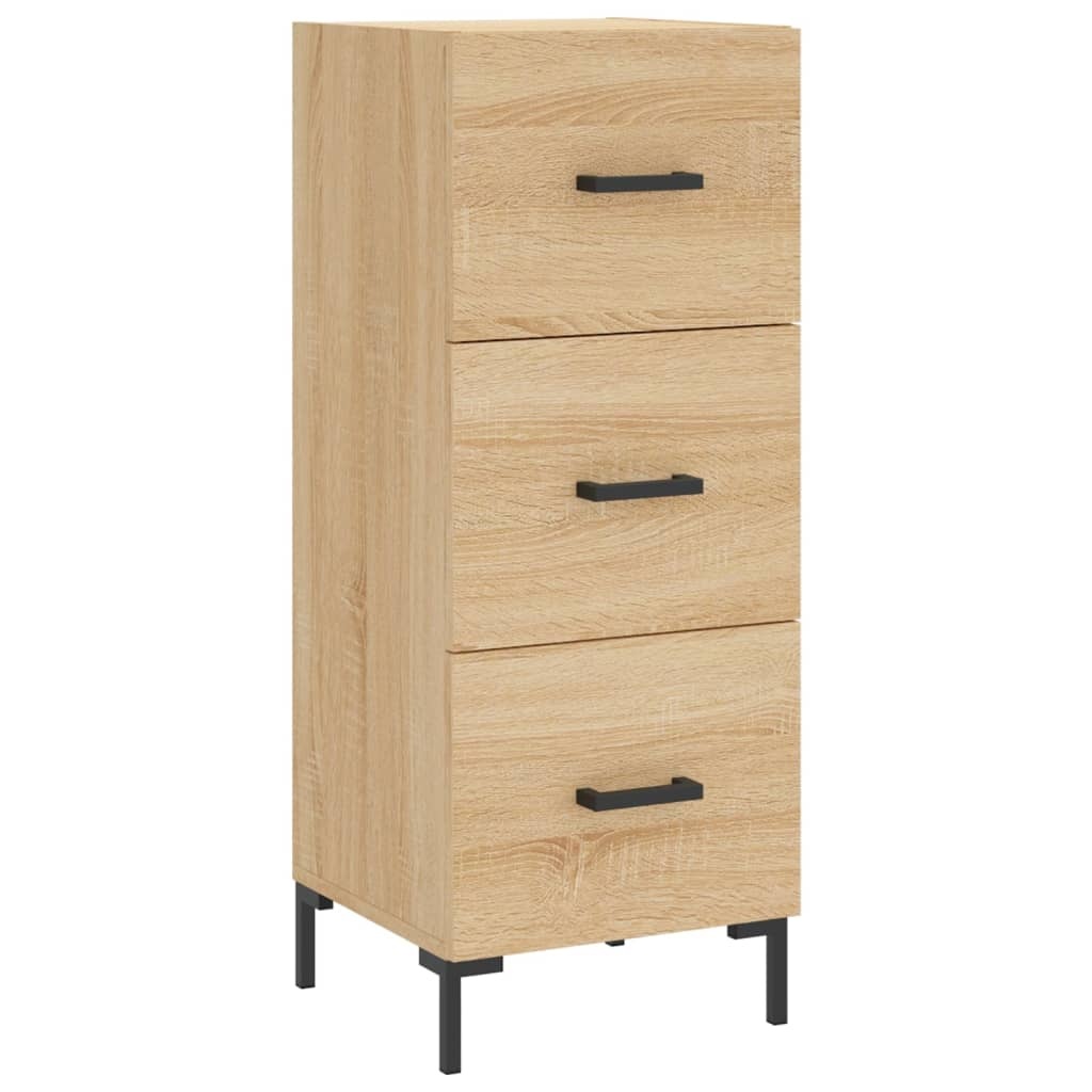 VidaXL Dressoir 34,5x34x90 cm bewerkt hout sonoma eiken