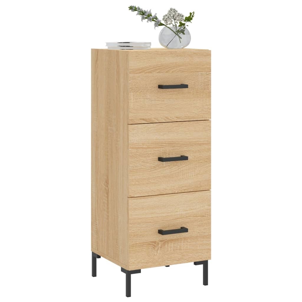 VidaXL Dressoir 34,5x34x90 cm bewerkt hout sonoma eiken