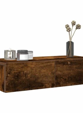 VidaXL Wandschap met lades 60x26,5x15 cm bewerkt hout gerookt eiken