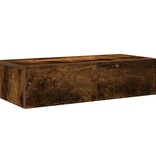 VidaXL Wandschap met lades 60x26,5x15 cm bewerkt hout gerookt eiken