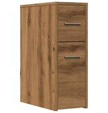 VidaXL Badkamerkast smal met wielen bewerkt hout artisanaal eikenkleur