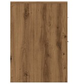 VidaXL Badkamerkast smal met wielen bewerkt hout artisanaal eikenkleur