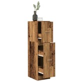 VidaXL Apothekerskast 30x41x118 cm bewerkt hout oud houtkleurig