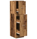VidaXL Apothekerskast 30x41x118 cm bewerkt hout oud houtkleurig