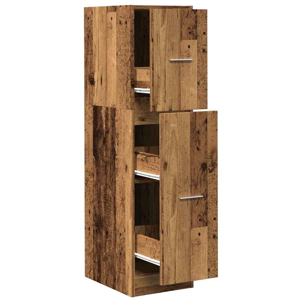 VidaXL Apothekerskast 30x41x118 cm bewerkt hout oud houtkleurig