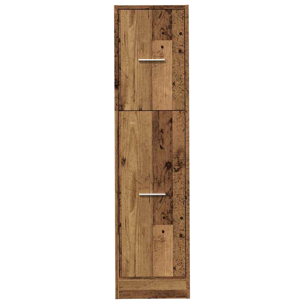 VidaXL Apothekerskast 30x41x118 cm bewerkt hout oud houtkleurig