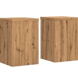 VidaXL Plantenstandaards 2 st 20x20x30 cm hout artisanaal eiken