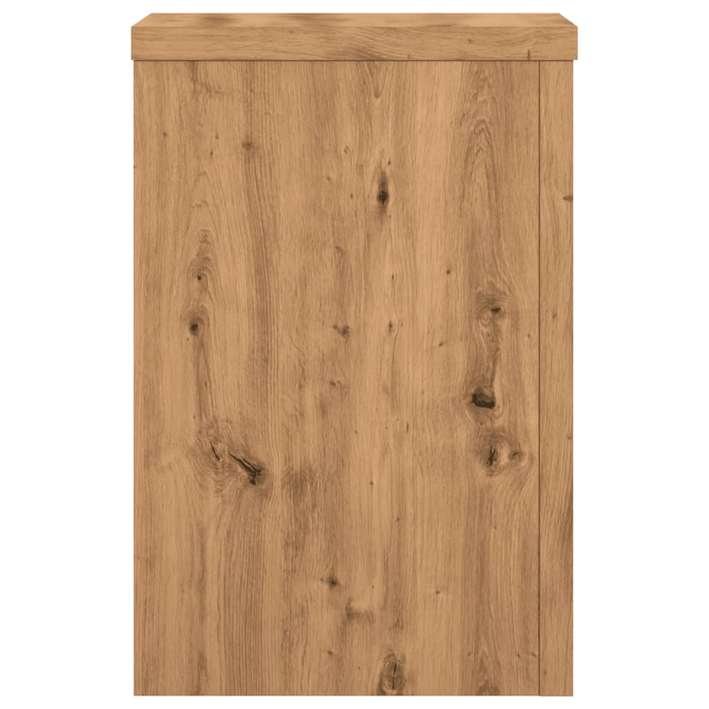 VidaXL Plantenstandaards 2 st 20x20x30 cm hout artisanaal eiken