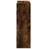 Boekenkast 102x32x102 cm bewerkt hout gerookt eikenkleurig