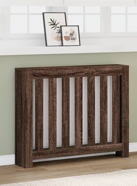 VidaXL Radiatorombouw 104x20x82 cm bewerkt hout bruin eikenkleurig
