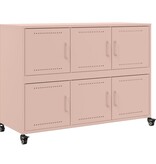 VidaXL Dressoir 100,5x39x72 cm staal roze