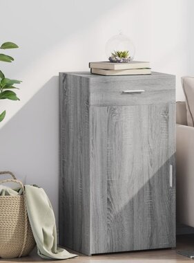 VidaXL Dressoir 50x42,5x93 cm bewerkt hout grijs sonoma eikenkleurig