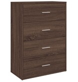 VidaXL Dressoir 60x31x84 cm bewerkt hout bruin eikenkleur
