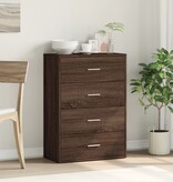 VidaXL Dressoir 60x31x84 cm bewerkt hout bruin eikenkleur