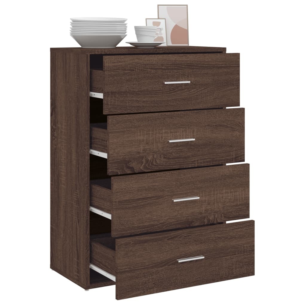 VidaXL Dressoir 60x31x84 cm bewerkt hout bruin eikenkleur