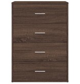 VidaXL Dressoir 60x31x84 cm bewerkt hout bruin eikenkleur