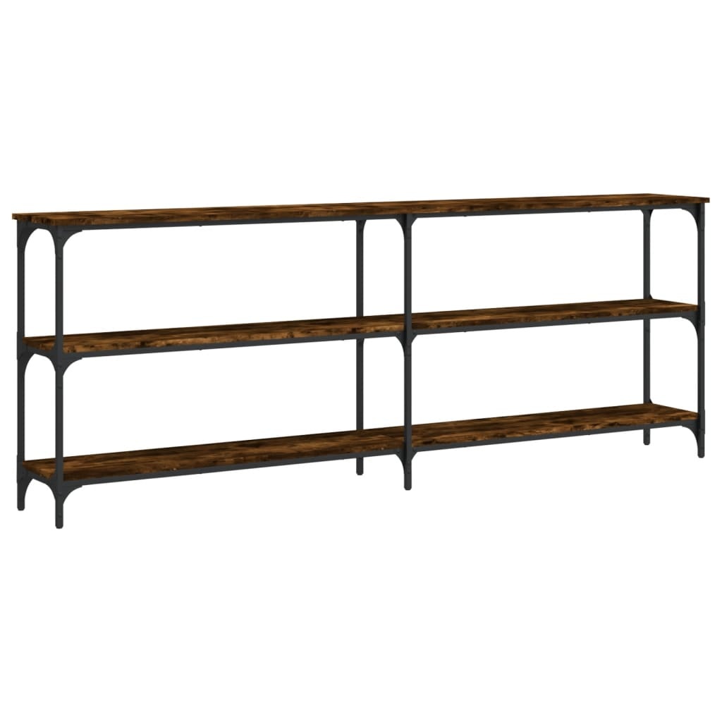 VidaXL Wandtafel 200x29x75 cm bewerkt hout gerookt eikenkleurig