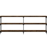 VidaXL Wandtafel 200x29x75 cm bewerkt hout gerookt eikenkleurig