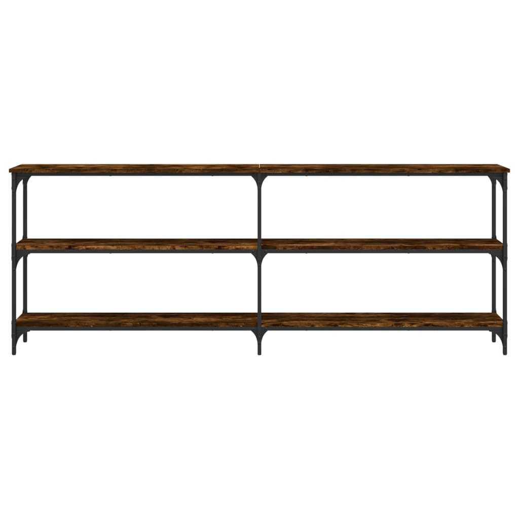 VidaXL Wandtafel 200x29x75 cm bewerkt hout gerookt eikenkleurig