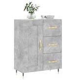 Dressoir 69,5x34x90 cm bewerkt hout betongrijs