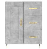 Dressoir 69,5x34x90 cm bewerkt hout betongrijs