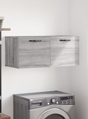 VidaXL Wandkast 80x36,5x35 cm bewerkt hout grijs sonoma eikenkleurig