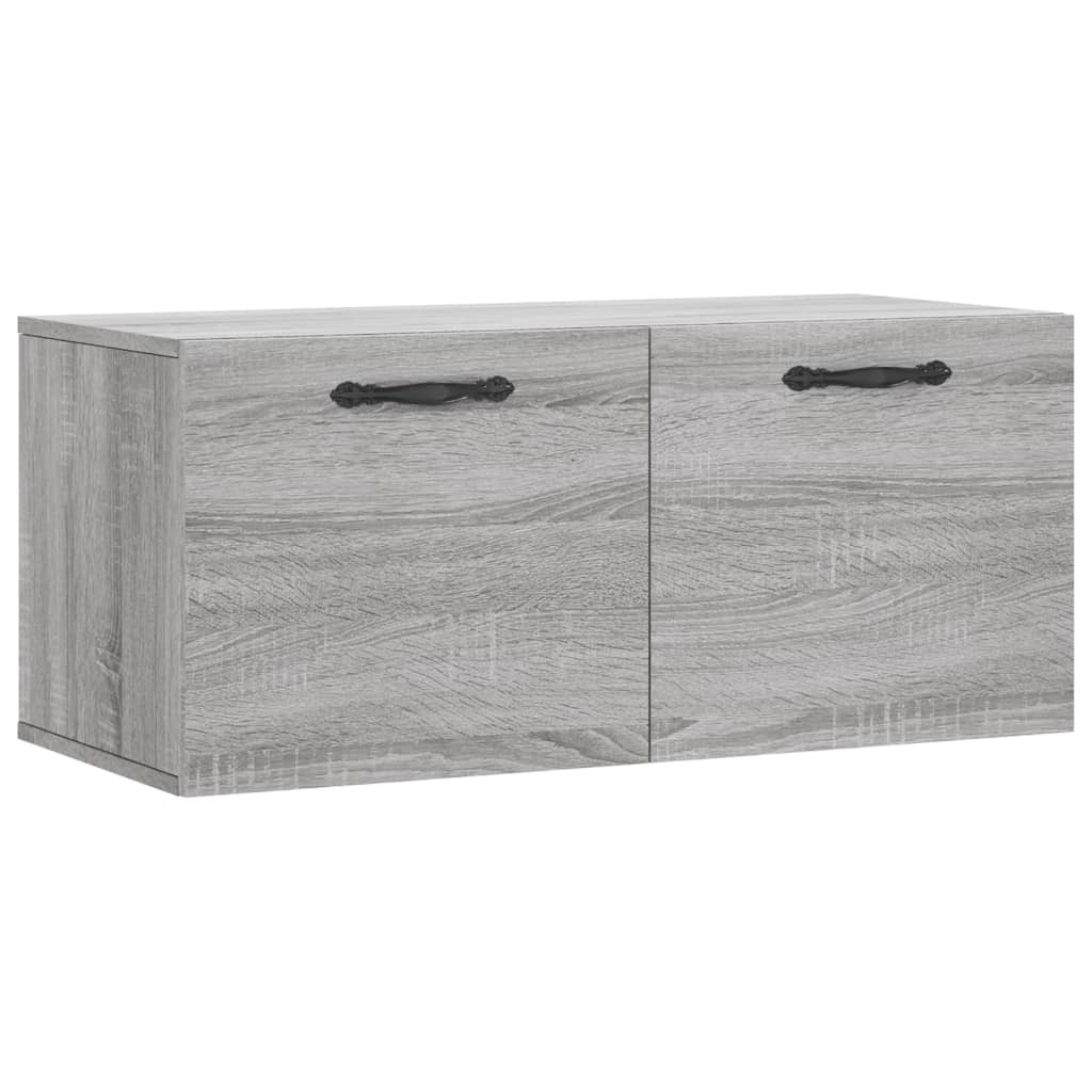 VidaXL Wandkast 80x36,5x35 cm bewerkt hout grijs sonoma eikenkleurig