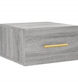 VidaXL Nachtkastje wandgemonteerd 35x35x20 cm grijs sonoma eikenkleur