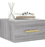 VidaXL Nachtkastje wandgemonteerd 35x35x20 cm grijs sonoma eikenkleur