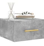 VidaXL Nachtkastjes 2 st wandgemonteerd 35x35x20 cm betongrijs